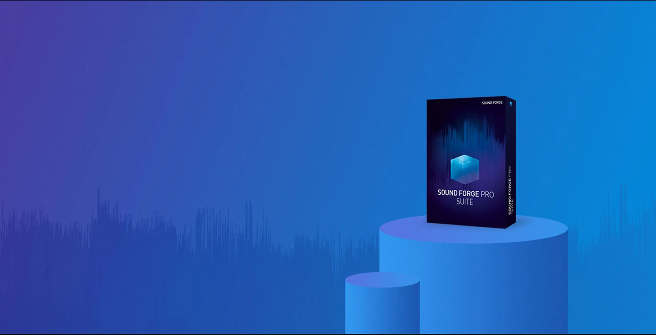 SOUND FORGE Pro 16 Suite is placed on a platform